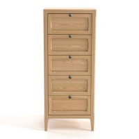 Комод Узкий с 5 ящиками Eugnie единый размер каштановый LA REDOUTE INTERIEURS  фото, kupilegko.ru